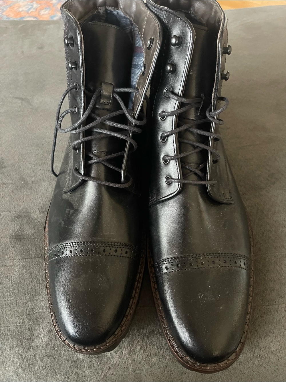 Johnston & Murphy Black Leather Chukka Boots